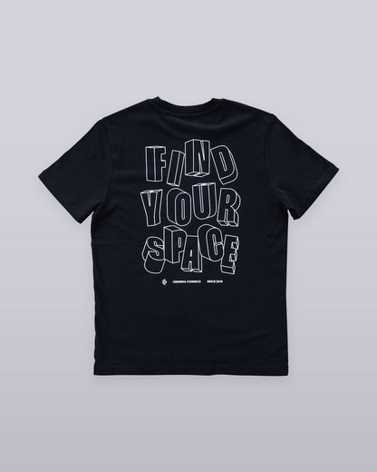 T-Shirt | FIND YOUR SPACE (black & green)