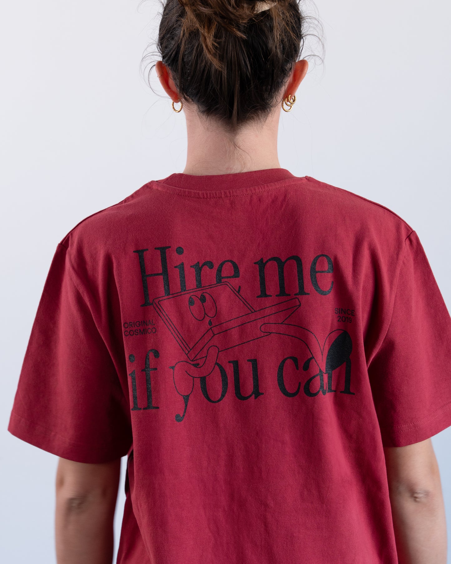 T-Shirt | HIRE ME IF YOU CAN (red & white)
