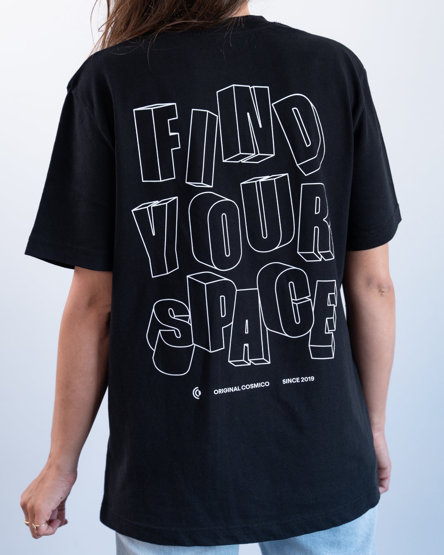 T-Shirt | FIND YOUR SPACE (black & green)