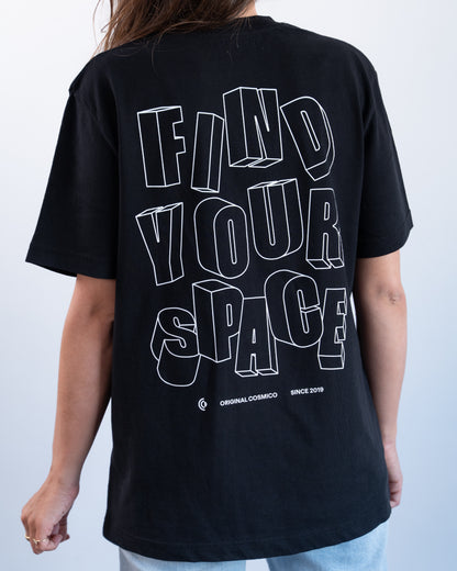 T-Shirt | FIND YOUR SPACE (black & green)