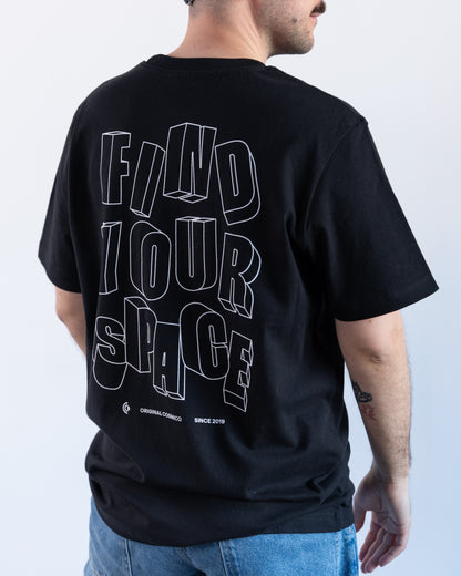 T-Shirt | FIND YOUR SPACE (black & green)