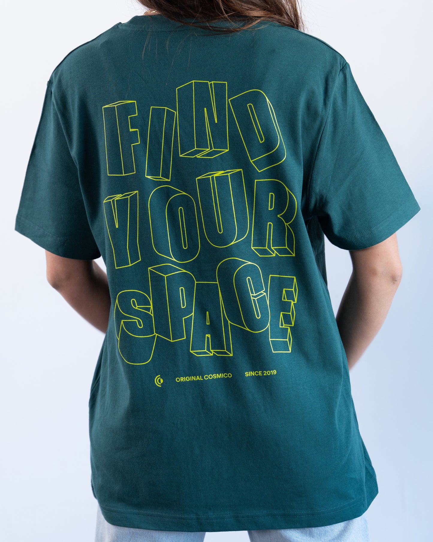 T-Shirt | FIND YOUR SPACE (black & green)